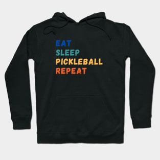 Eat Sleep Pickleball Repeat full retro Hoodie